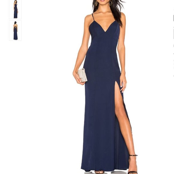 NWOT About Us Lisseth Maxi Dress in navy size small - Picture 1 of 6